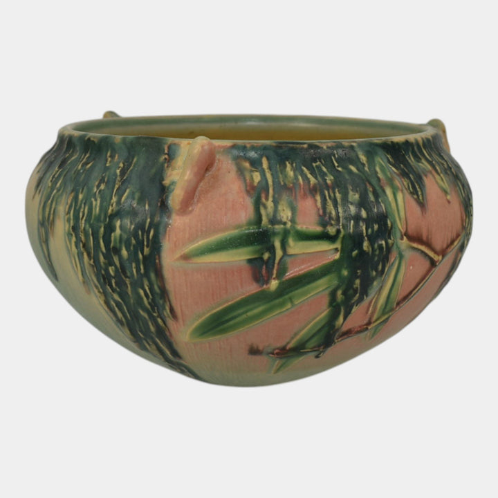 Roseville Moss Pink 1936 Vintage Pottery Ceramic Hanging Basket Planter 353-5