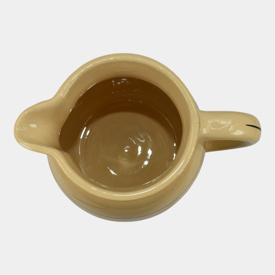 Roseville Creamware Utility Ware 1920 Pottery Banded Ceramic Pitcher