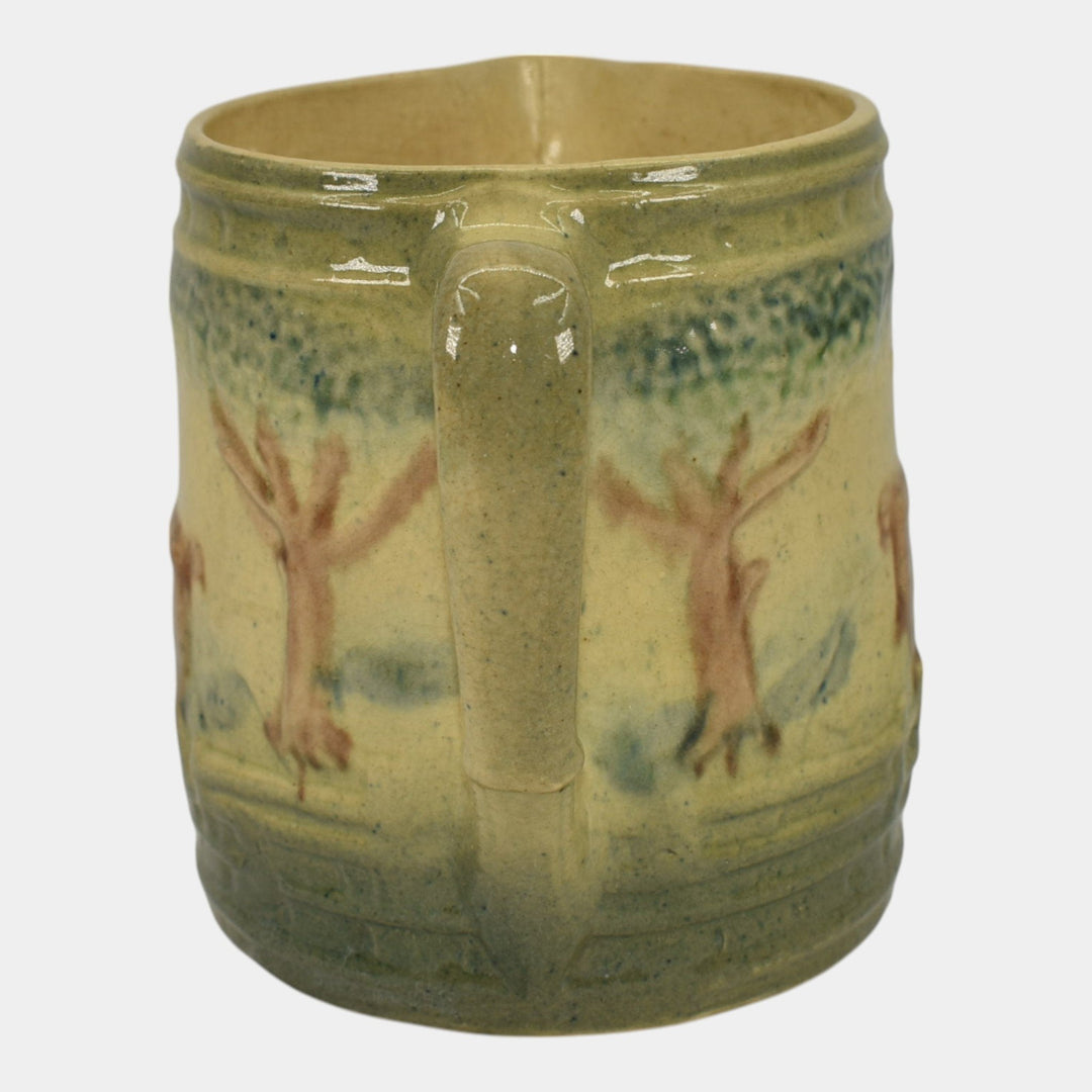 Roseville Early Ware 1910-16 Vintage Art Pottery Landscape Ceramic Pitcher - Just Art Pottery