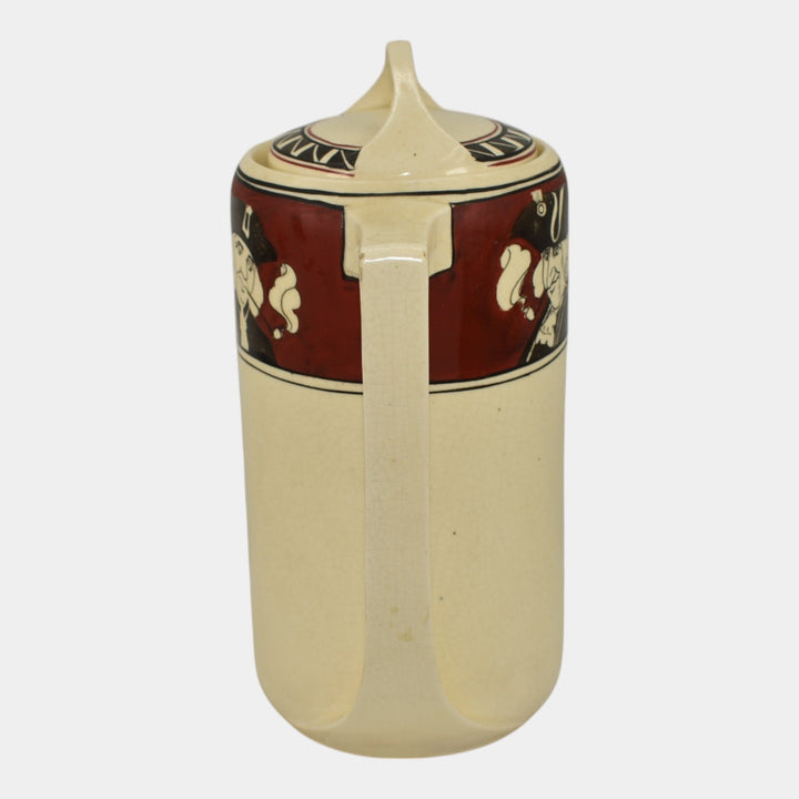 Roseville Creamware 1900s Vintage Art Pottery Quaker Ceramic Pitcher