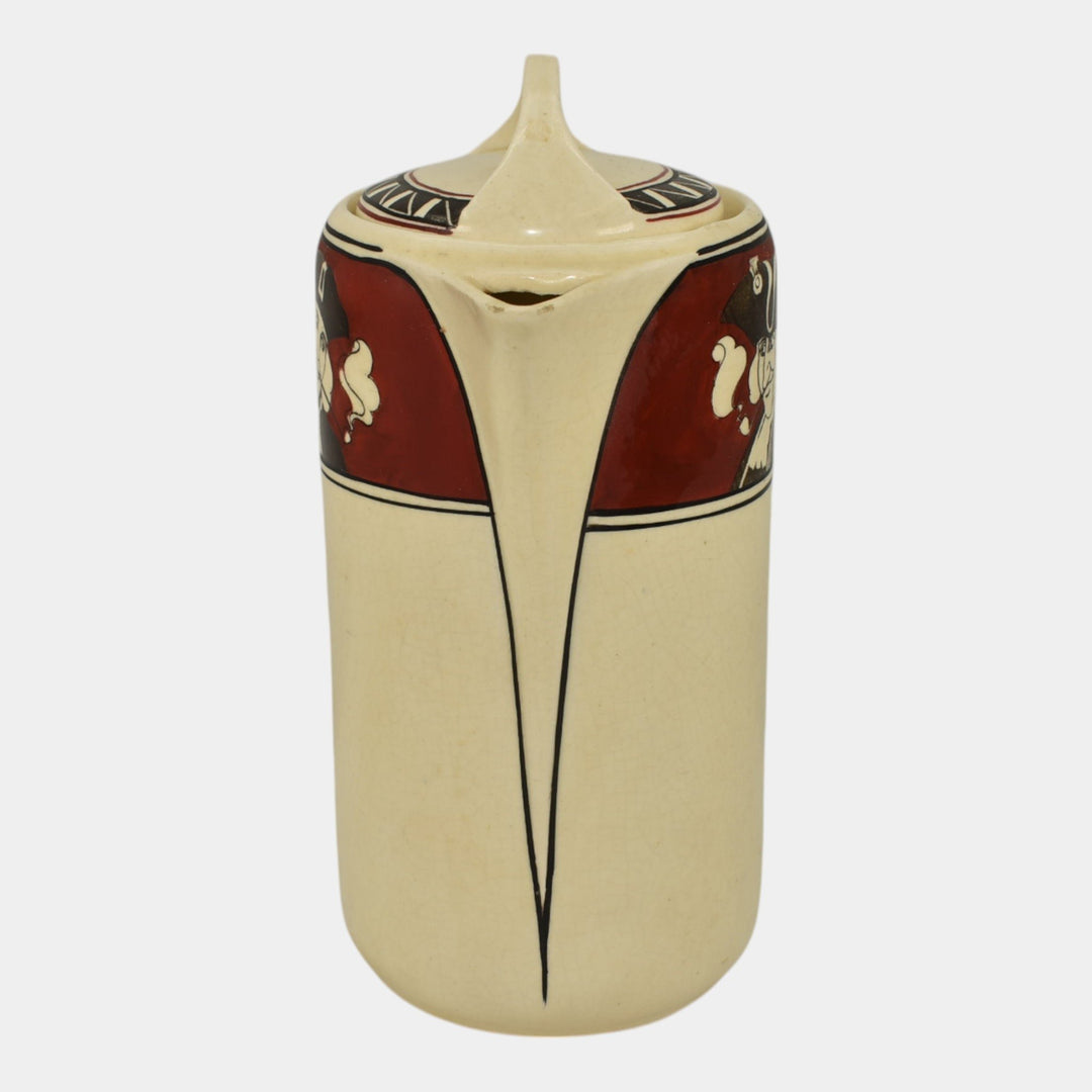 Roseville Creamware 1900s Vintage Art Pottery Quaker Ceramic Pitcher