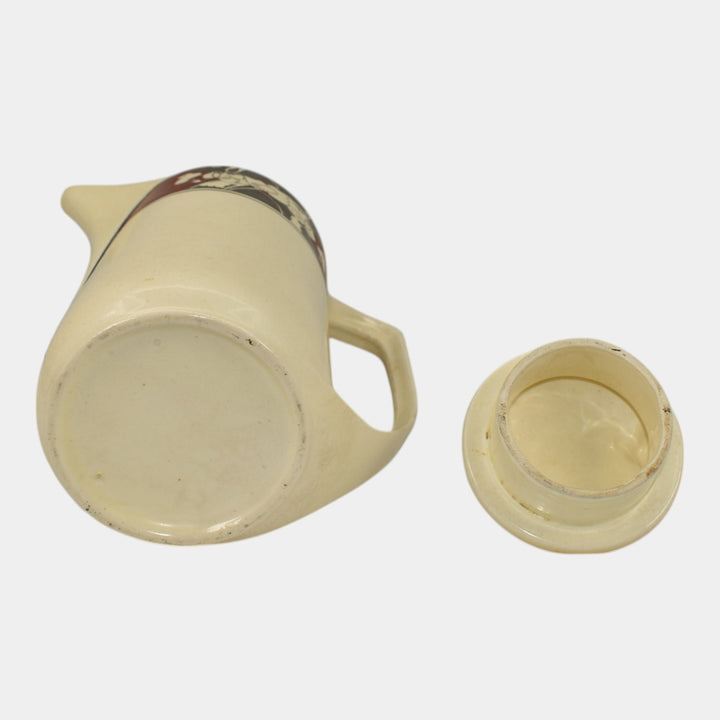Roseville Creamware 1900s Vintage Art Pottery Quaker Ceramic Pitcher