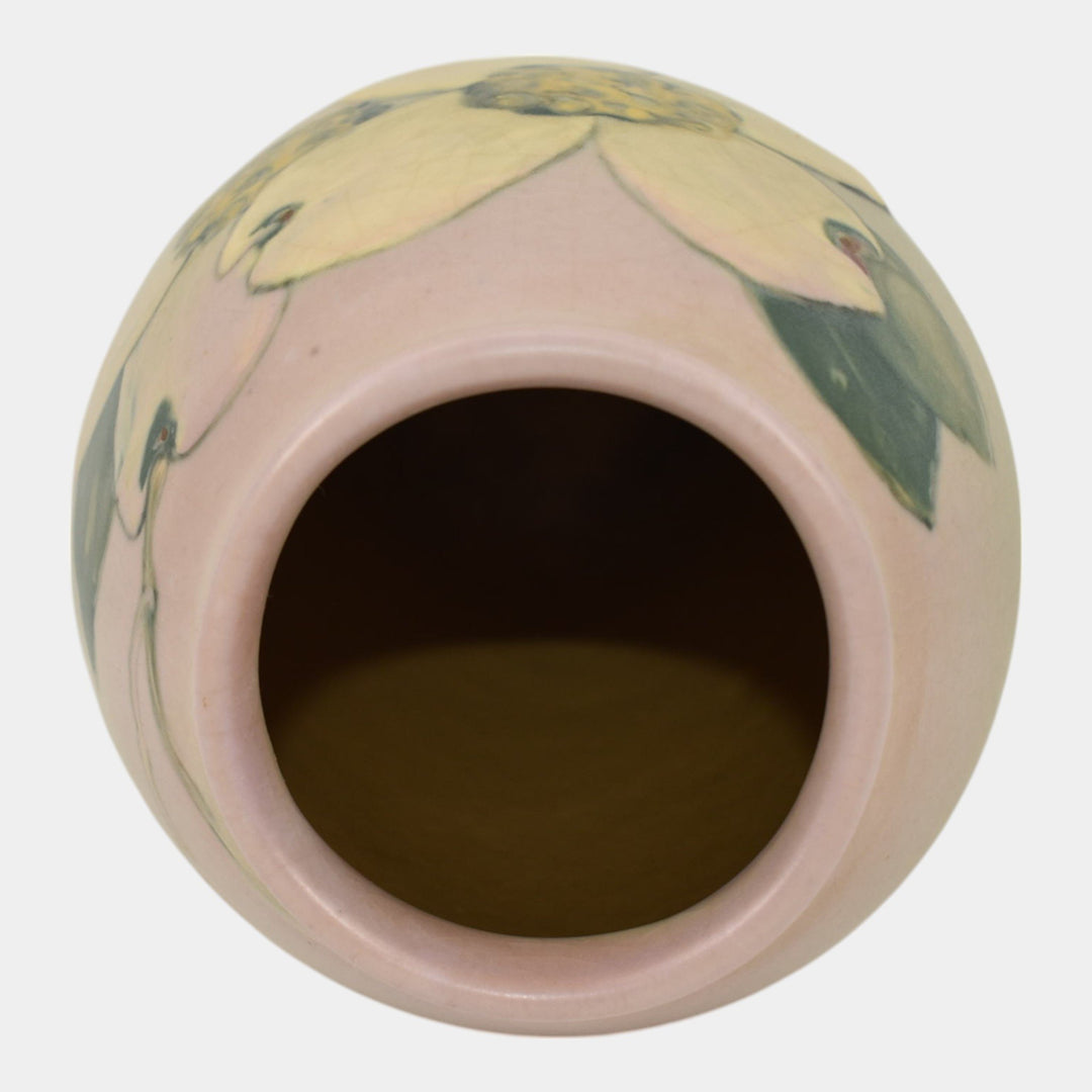 Weller Hudson 1920s Vintage Pottery Hand Painted Floral Vase
