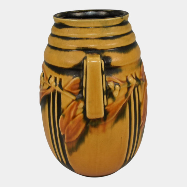 Roseville Laurel Yellow 1934 Vintage Arts And Crafts Pottery Ceramic Vase 670-7