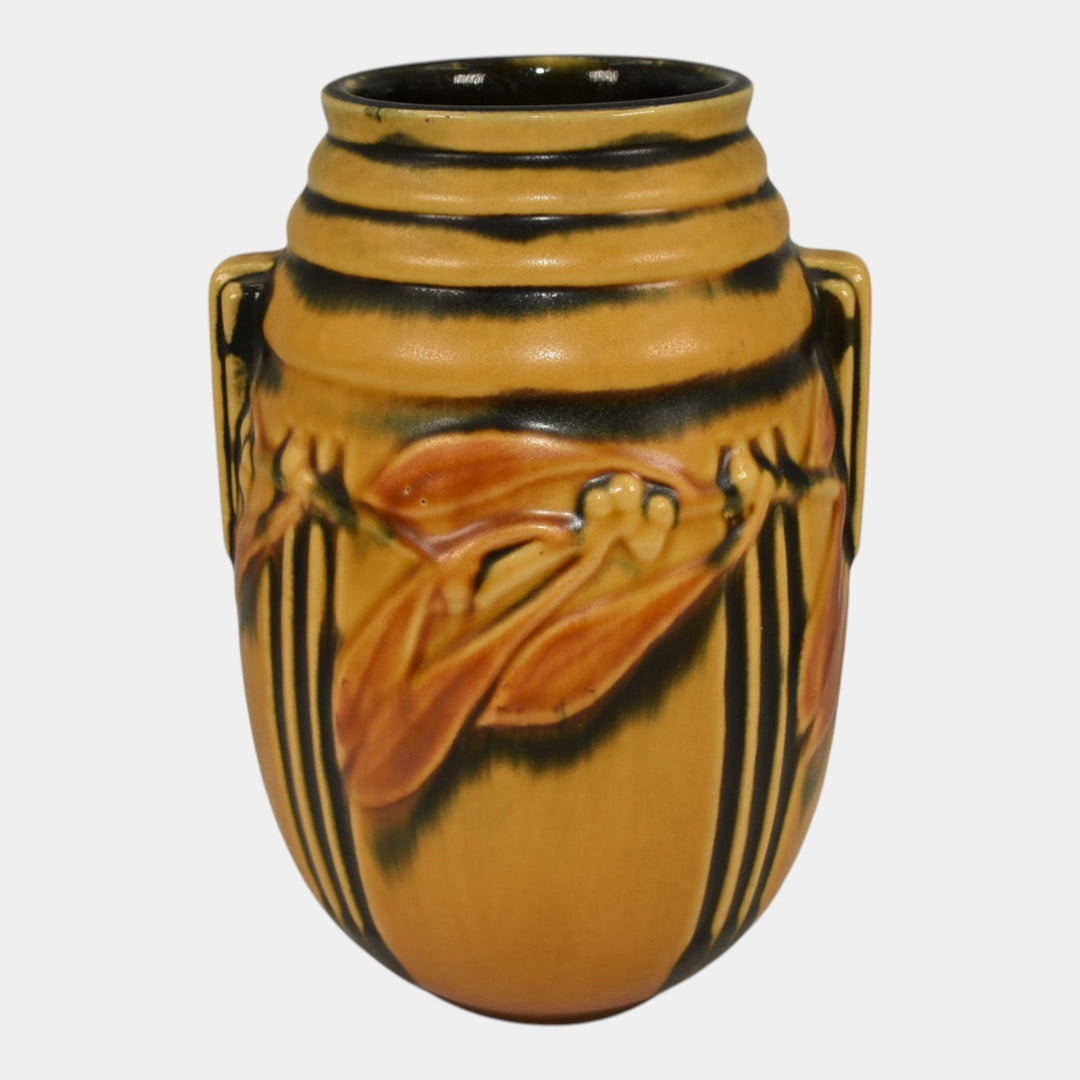 Roseville Laurel Yellow 1934 Vintage Arts And Crafts Pottery Ceramic Vase 670-7