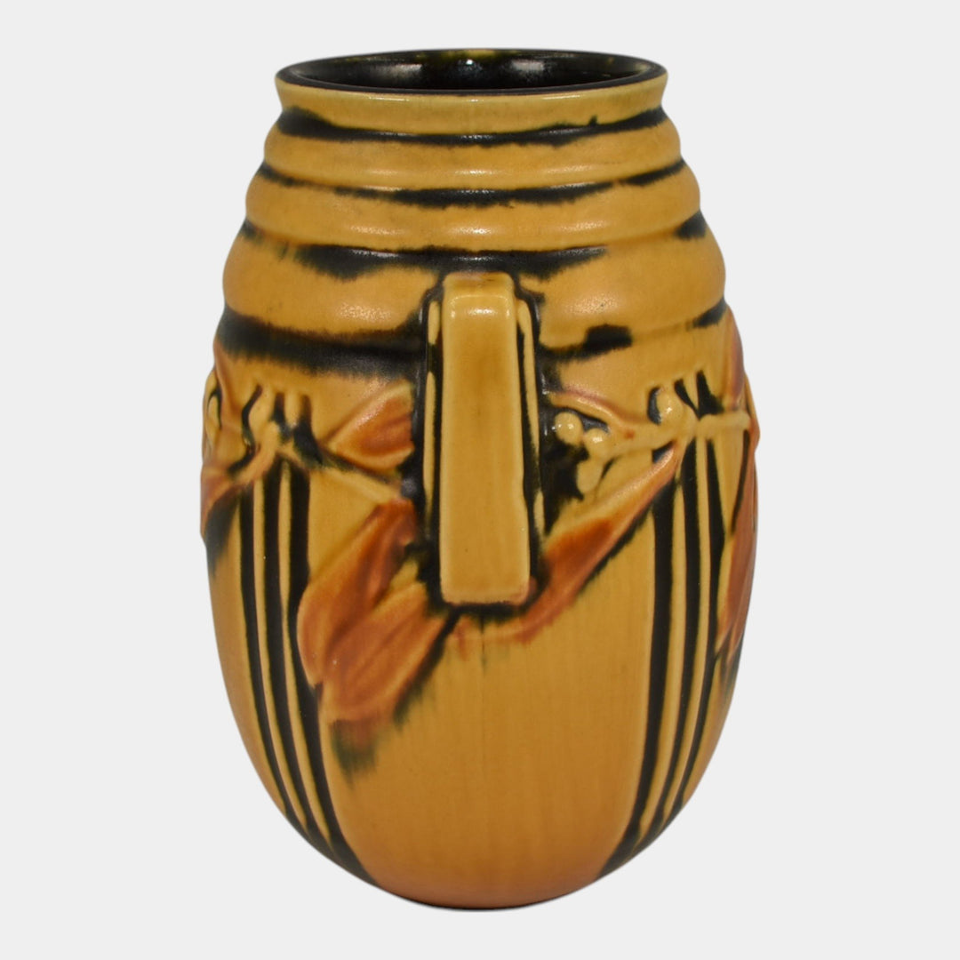 Roseville Laurel Yellow 1934 Vintage Arts And Crafts Pottery Ceramic Vase 670-7