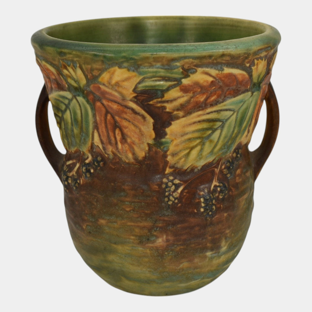 Roseville Blackberry 1932 Vintage Art Pottery Ceramic Flower Vase 573-6 - Just Art Pottery