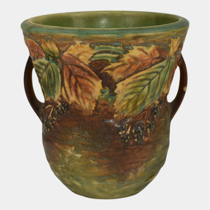 Roseville Blackberry 1932 Vintage Art Pottery Ceramic Flower Vase 573-6 - Just Art Pottery