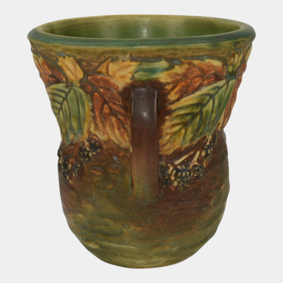 Roseville Blackberry 1932 Vintage Art Pottery Ceramic Flower Vase 573-6 - Just Art Pottery