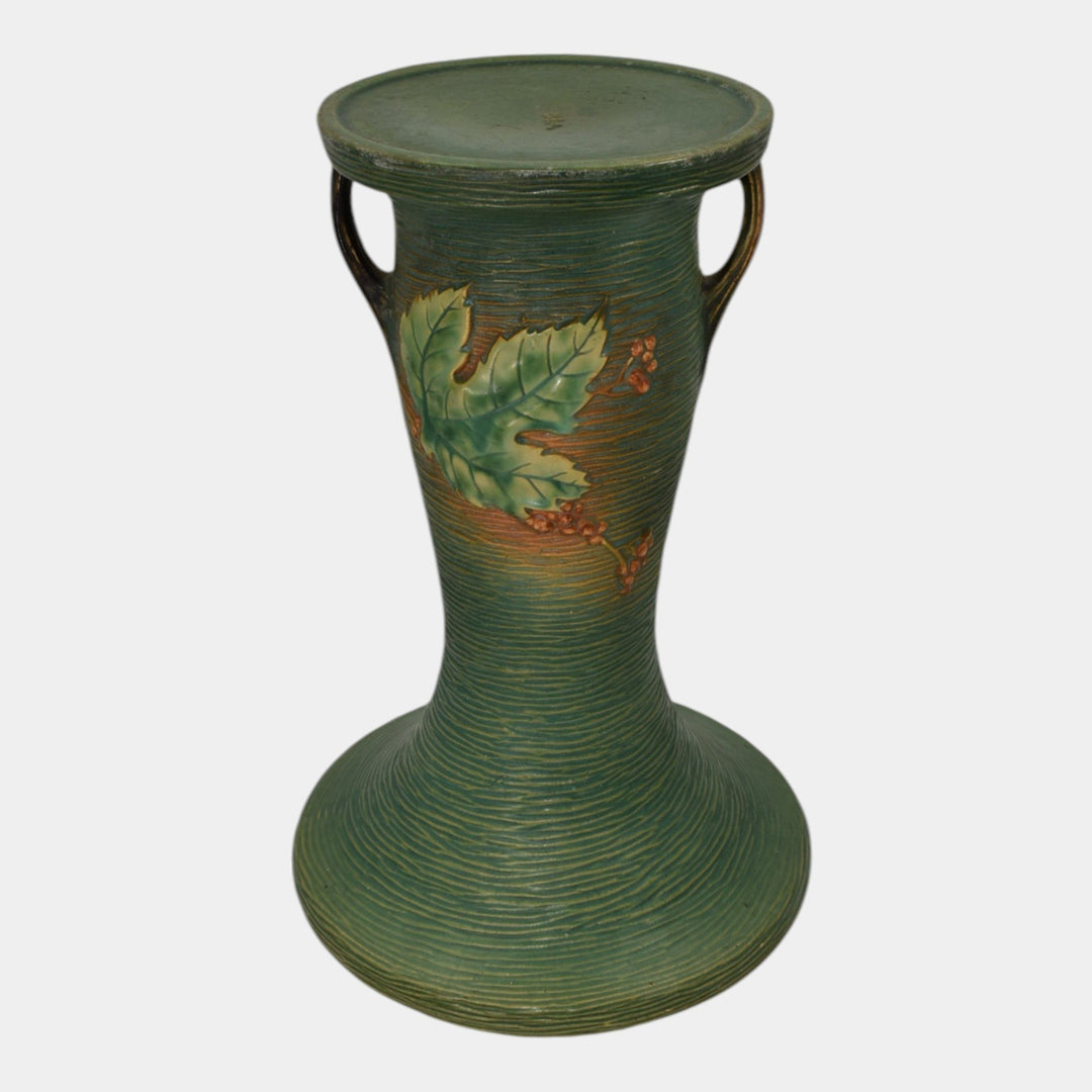Roseville Bushberry Green 1941 Vintage Art Pottery Ceramic Pedestal 657-8