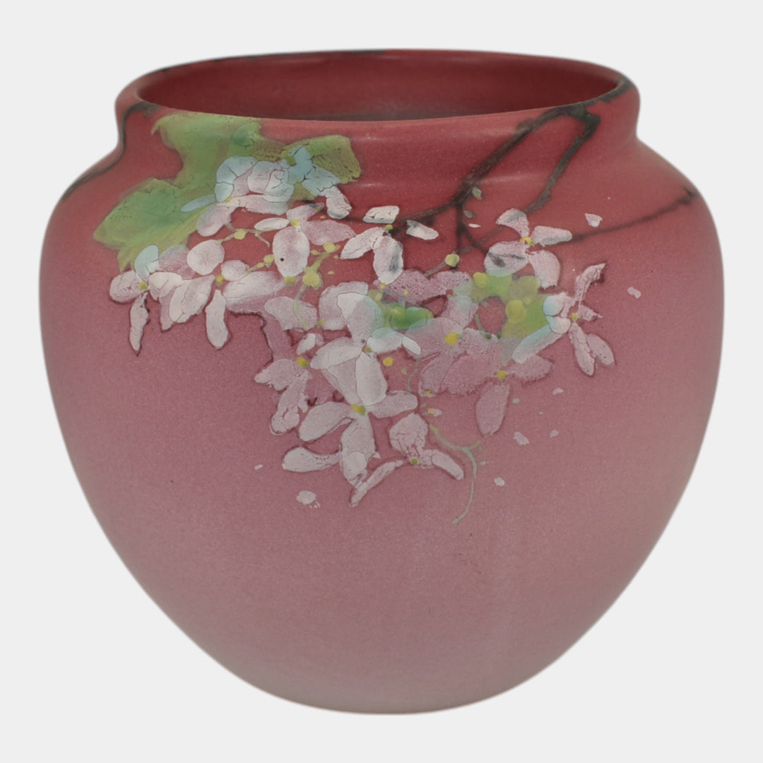 Weller Hudson Red 1920s Vintage Art Pottery Vase Timberlake - Just Art Pottery