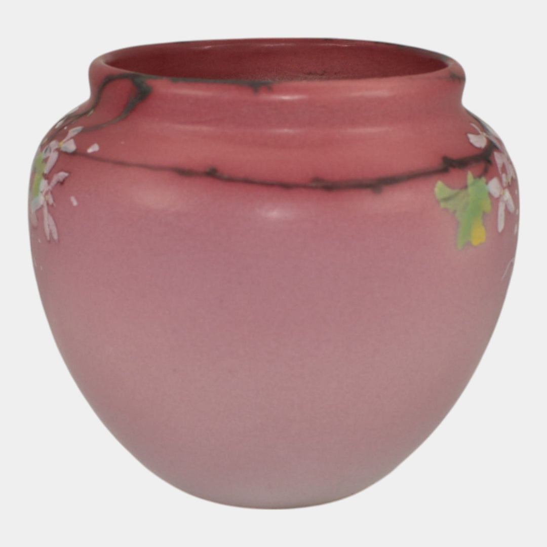 Weller Hudson Red 1920s Vintage Art Pottery Vase Timberlake - Just Art Pottery