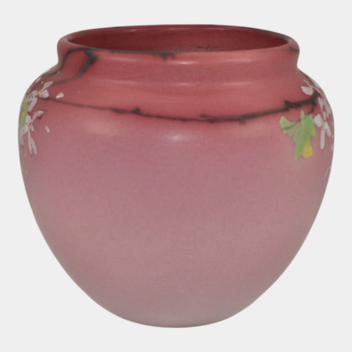 Weller Hudson Red 1920s Vintage Art Pottery Vase Timberlake - Just Art Pottery