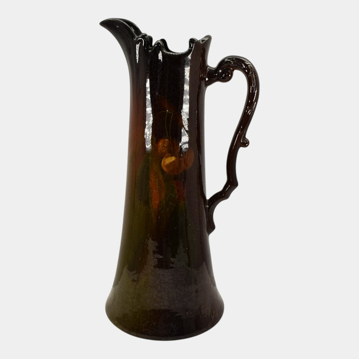 Roseville Rozane 1900s Art Pottery Standard Glaze Cherries Ceramic Ewer