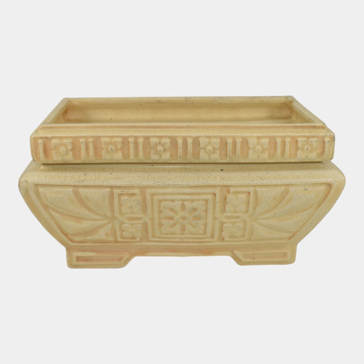 Roseville Old Ivory 1916 Vintage Art Pottery Ceramic Planter With Liner 210