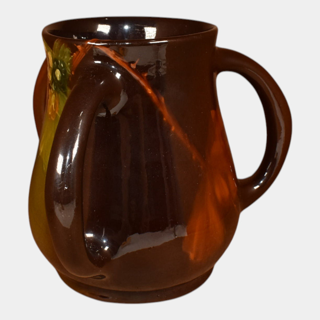 Roseville Rozane 1900s Art Pottery Standard Glaze Three Handled Ceramic Vase - Just Art Pottery