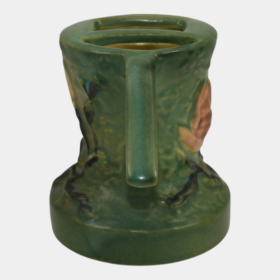Roseville Magnolia Green 1943 Vintage Art Pottery Ceramic Flower Frog 49 - Just Art Pottery