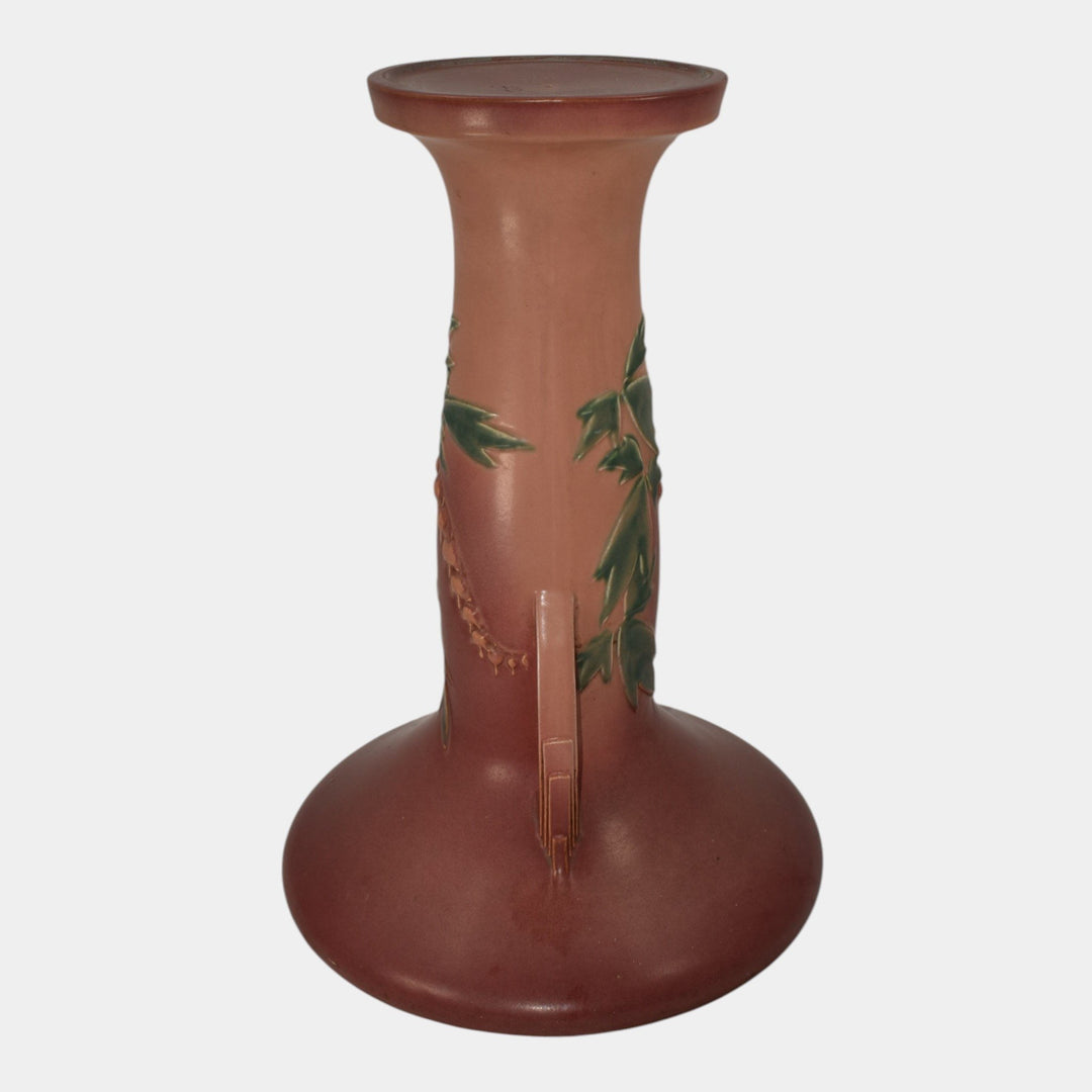 Roseville Bleeding Heart Pink 1940 Pottery Pedestal For Jardiniere 651-10