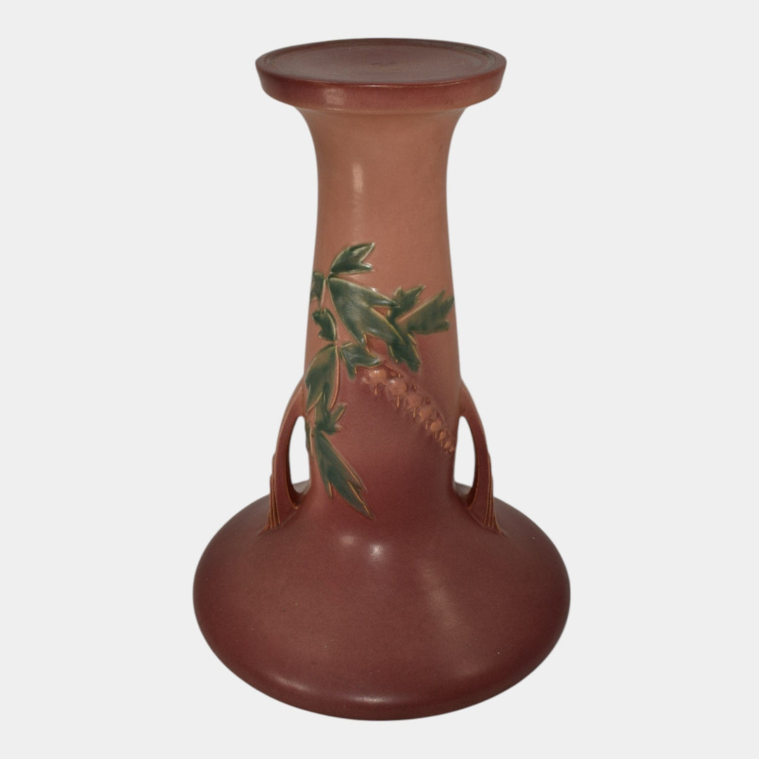 Roseville Bleeding Heart Pink 1940 Pottery Pedestal For Jardiniere 651-10 - Just Art Pottery