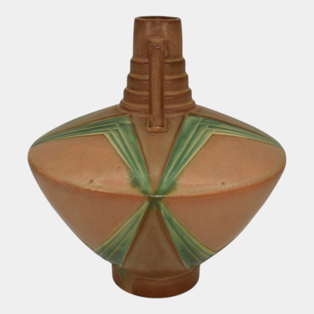 Roseville Futura 1928 Vintage Art Deco Pottery Football Vase 409-9