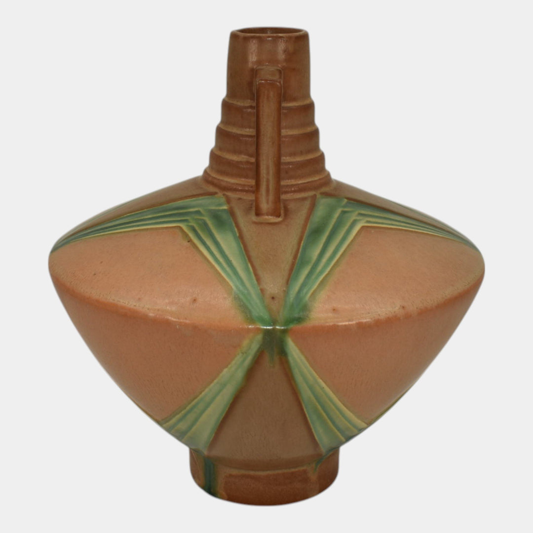Roseville Futura 1928 Vintage Art Deco Pottery Football Vase 409-9