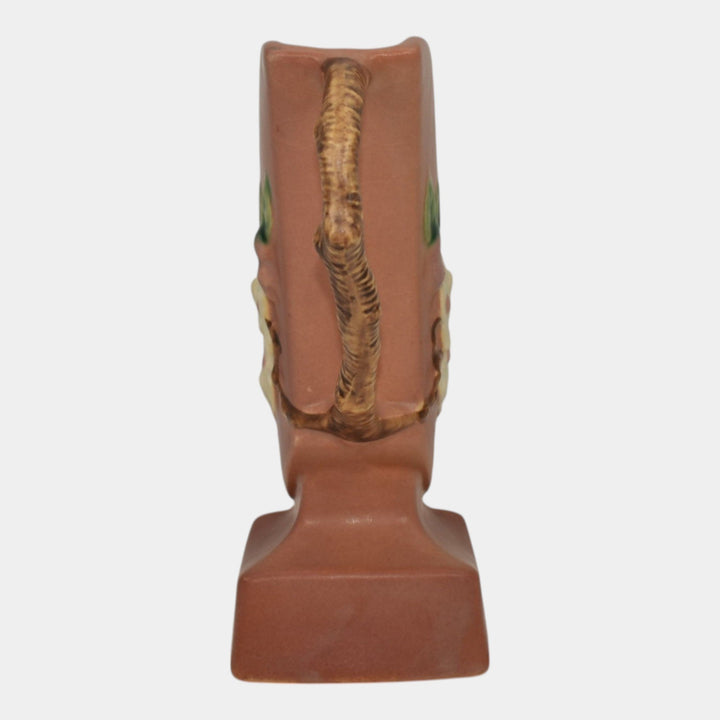 Roseville Apple Blossom Pink 1949 Mid Century Modern Pottery Ceramic Vase 373-7 - Just Art Pottery