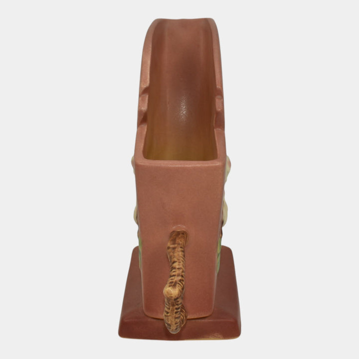 Roseville Apple Blossom Pink 1949 Mid Century Modern Pottery Ceramic Vase 373-7 - Just Art Pottery