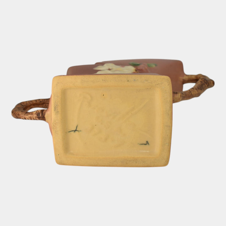 Roseville Apple Blossom Pink 1949 Mid Century Modern Pottery Ceramic Vase 373-7 - Just Art Pottery