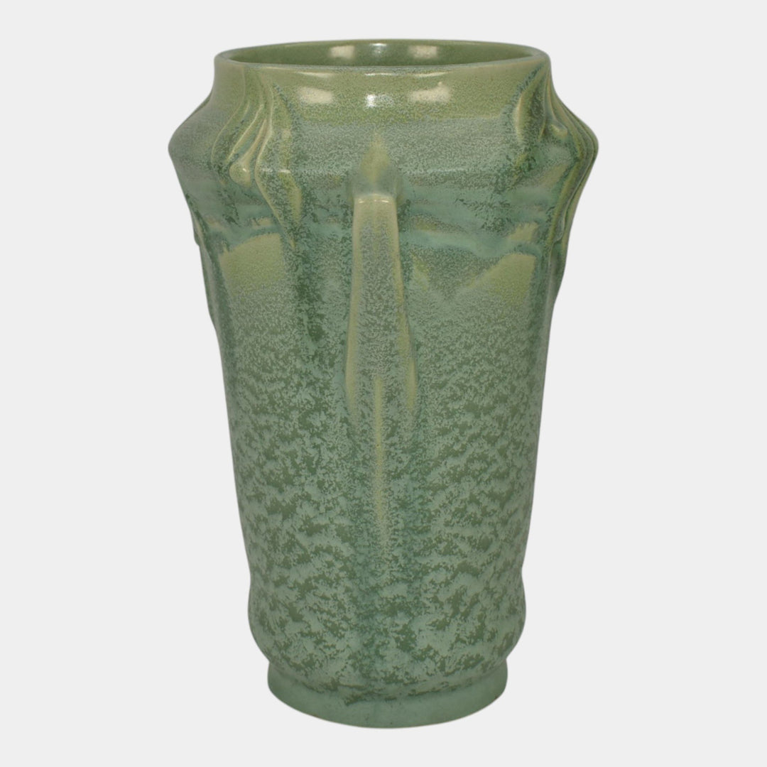 Roseville Velmoss II Green 1935 Vintage Art Deco Pottery Ceramic Vase 718-8