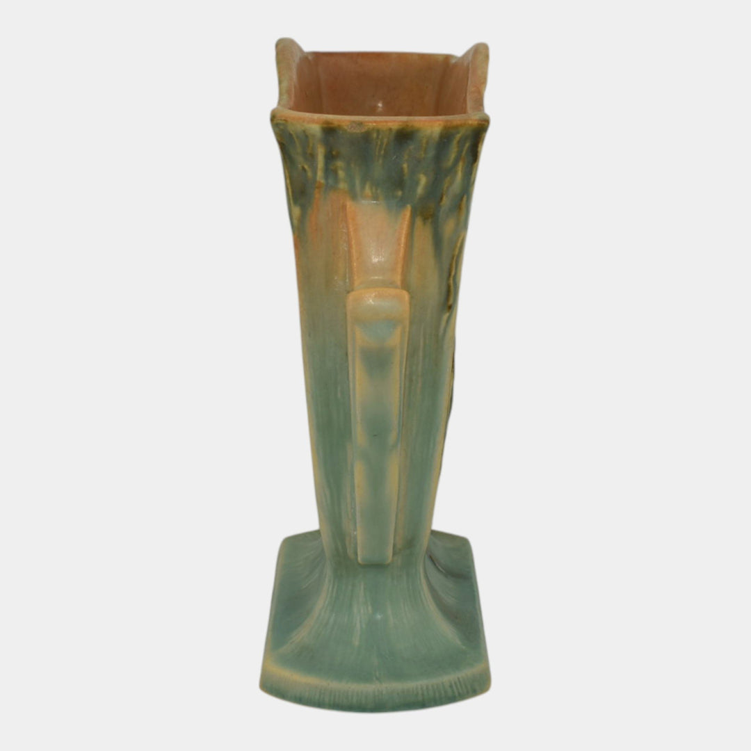 Roseville Moss Tan Green 1936 Vintage Art Deco Pottery Ceramic Vase 778-7 - Just Art Pottery