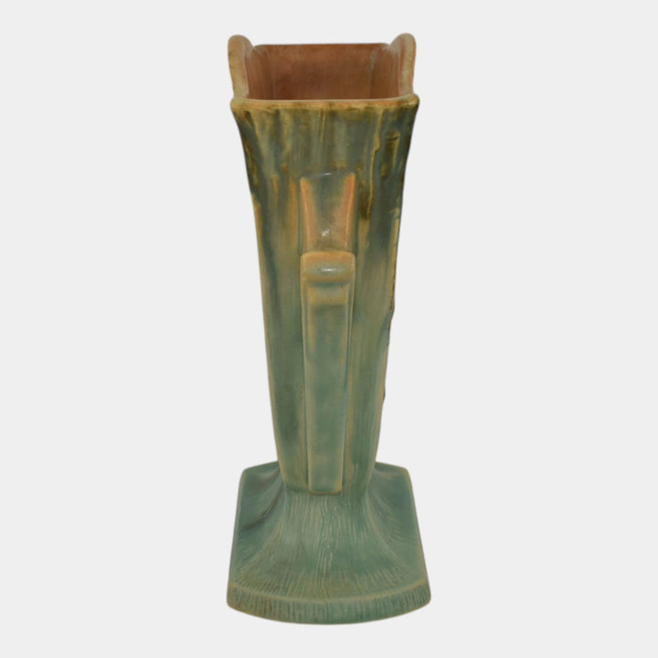 Roseville Moss Tan Green 1936 Vintage Art Deco Pottery Ceramic Vase 778-7 - Just Art Pottery