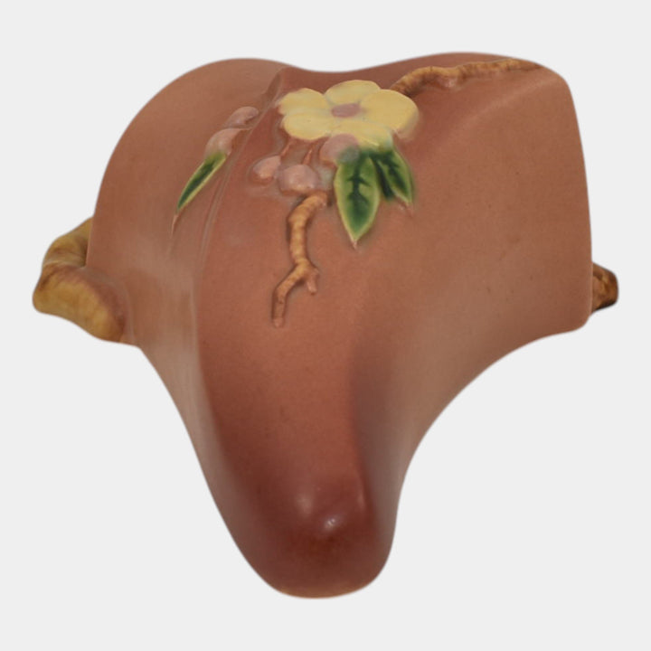 Roseville Apple Blossom Pink 1949 Vintage Art Pottery Ceramic Wall Pocket 366-8