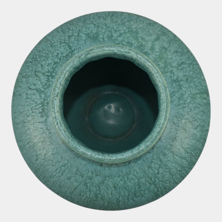 Roseville Tourmaline Turquoise Blue 1933 Art Deco Pottery Ceramic Vase A-200-4 - Just Art Pottery