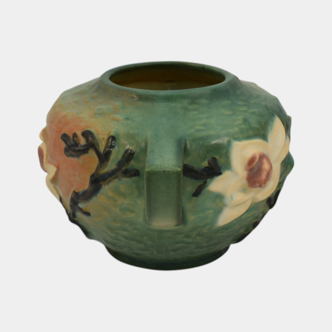 Roseville Magnolia Green 1943 Mid Century Modern Art Pottery Ceramic Bowl 446-4 - Just Art Pottery