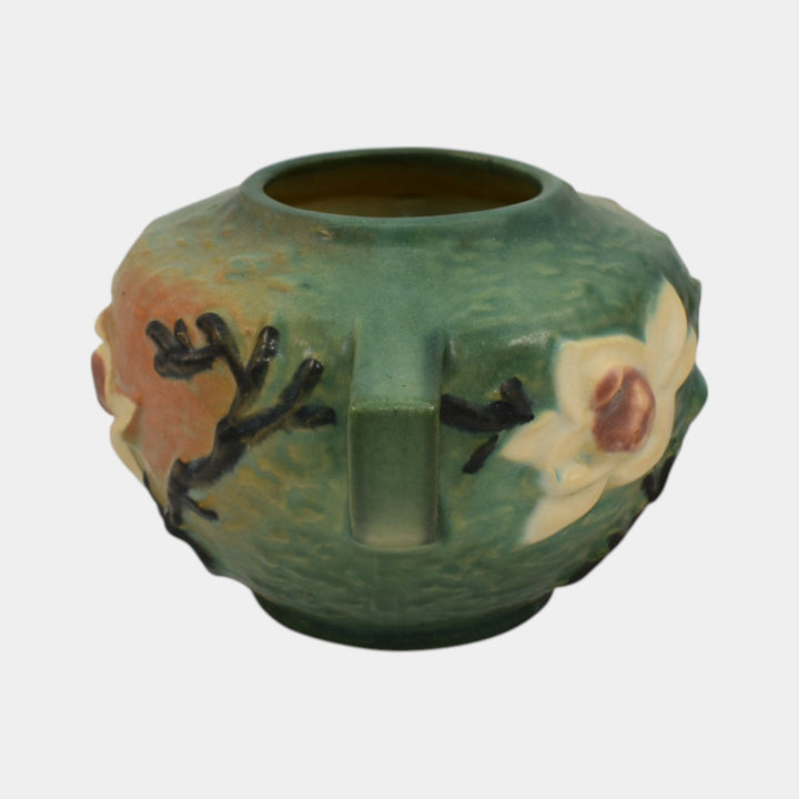 Roseville Magnolia Green 1943 Mid Century Modern Art Pottery Ceramic Bowl 446-4 - Just Art Pottery