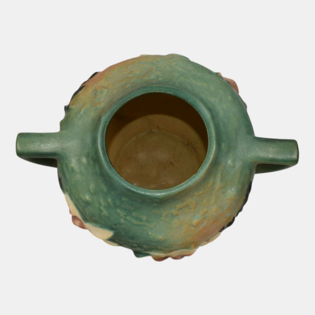 Roseville Magnolia Green 1943 Mid Century Modern Art Pottery Ceramic Bowl 446-4 - Just Art Pottery