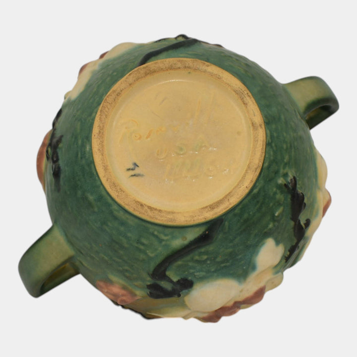 Roseville Magnolia Green 1943 Mid Century Modern Art Pottery Ceramic Bowl 446-4 - Just Art Pottery