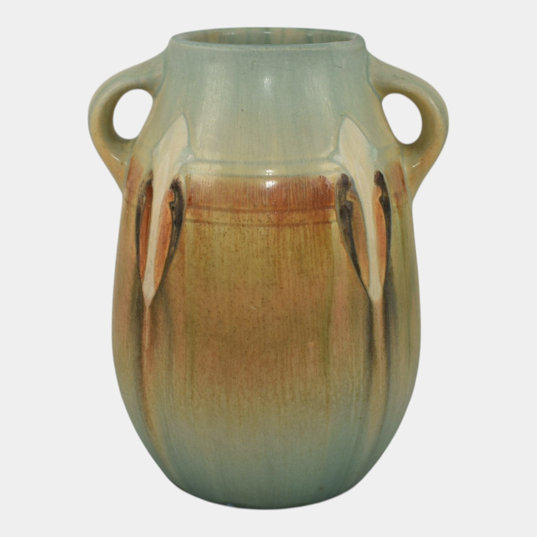Roseville Montacello Green 1931 Vintage Arts And Crafts Pottery Vase 561-7