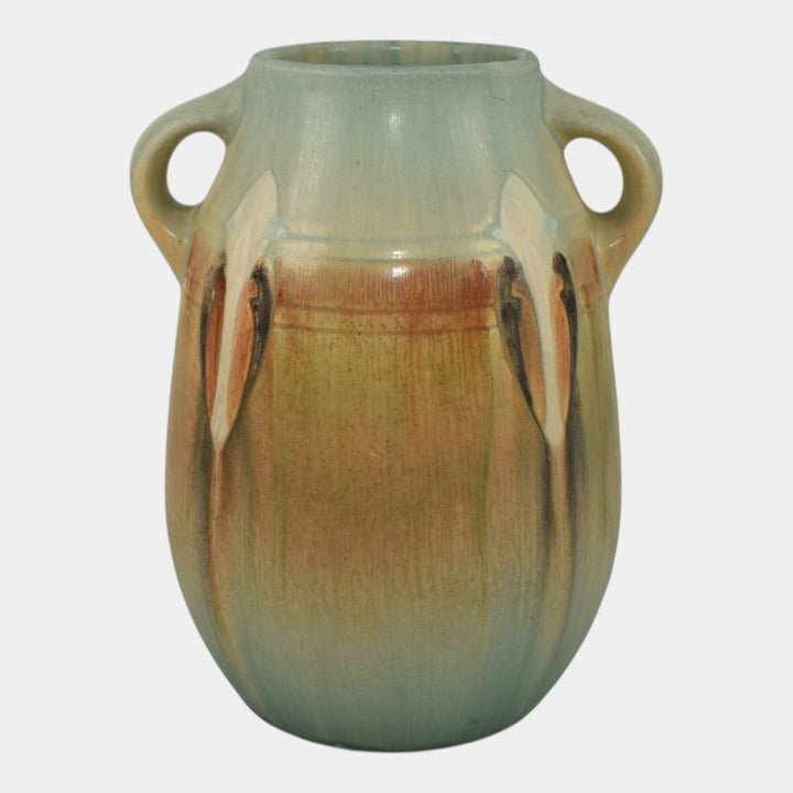Roseville Montacello Green 1931 Vintage Arts And Crafts Pottery Vase 561-7
