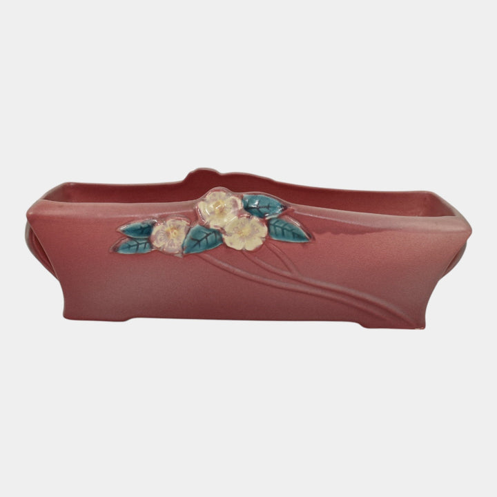 Roseville Mock Orange Pink 1950 Mid Century Modern Pottery Window Box 968-8