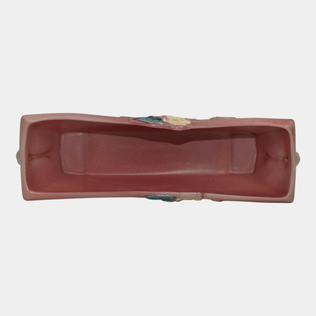Roseville Mock Orange Pink 1950 Mid Century Modern Pottery Window Box 968-8