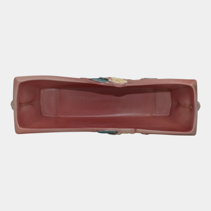 Roseville Mock Orange Pink 1950 Mid Century Modern Pottery Window Box 968-8