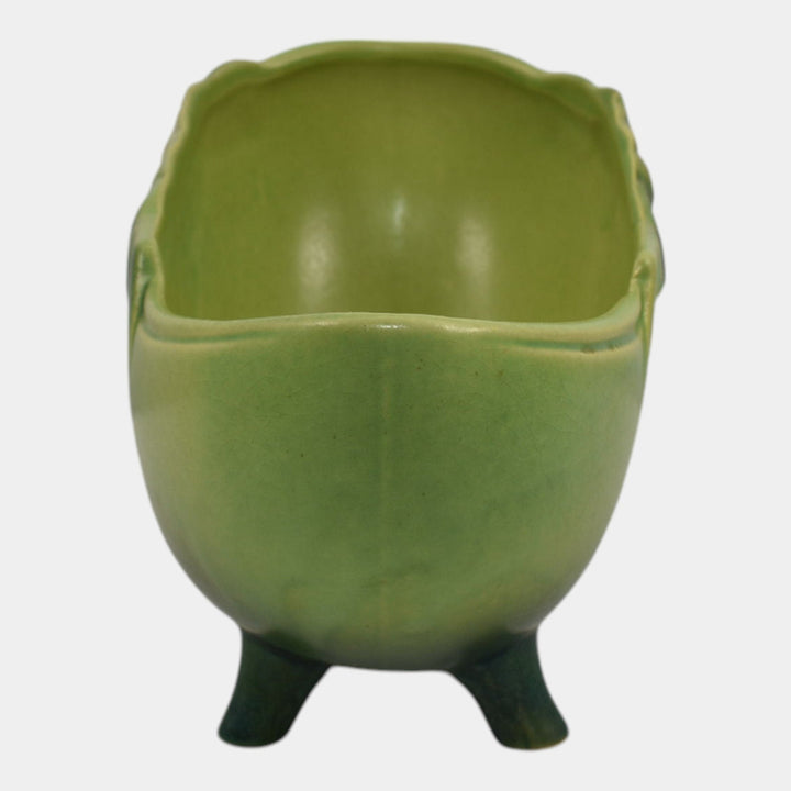 Roseville Pottery Mock Orange Green 1950 Mid Century Modern Planter 957-8