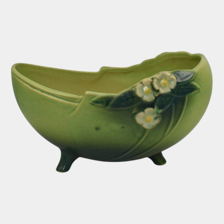 Roseville Pottery Mock Orange Green 1950 Mid Century Modern Planter 957-8