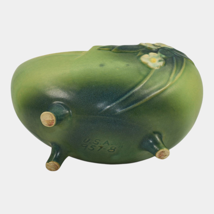 Roseville Pottery Mock Orange Green 1950 Mid Century Modern Planter 957-8
