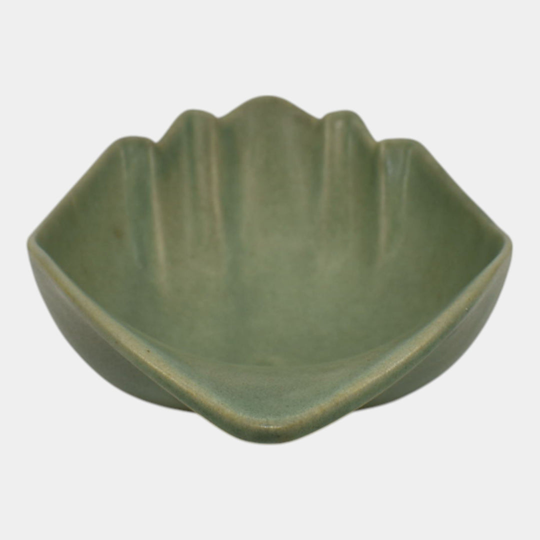 Roseville Capri Cactus Green Mid Century Modern Pottery Bowl 529-9