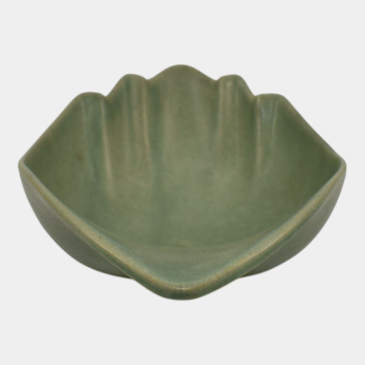 Roseville Capri Cactus Green Mid Century Modern Pottery Bowl 529-9