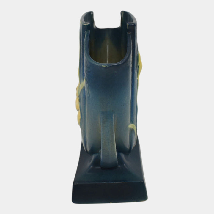 Roseville Zephyr Lily Blue 1946 Mid Century Modern Art Pottery Pillow Vase 206-7