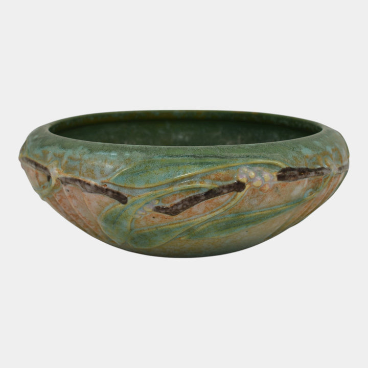 Roseville Laurel Green 1934 Vintage Arts And Crafts Pottery Ceramic Bowl