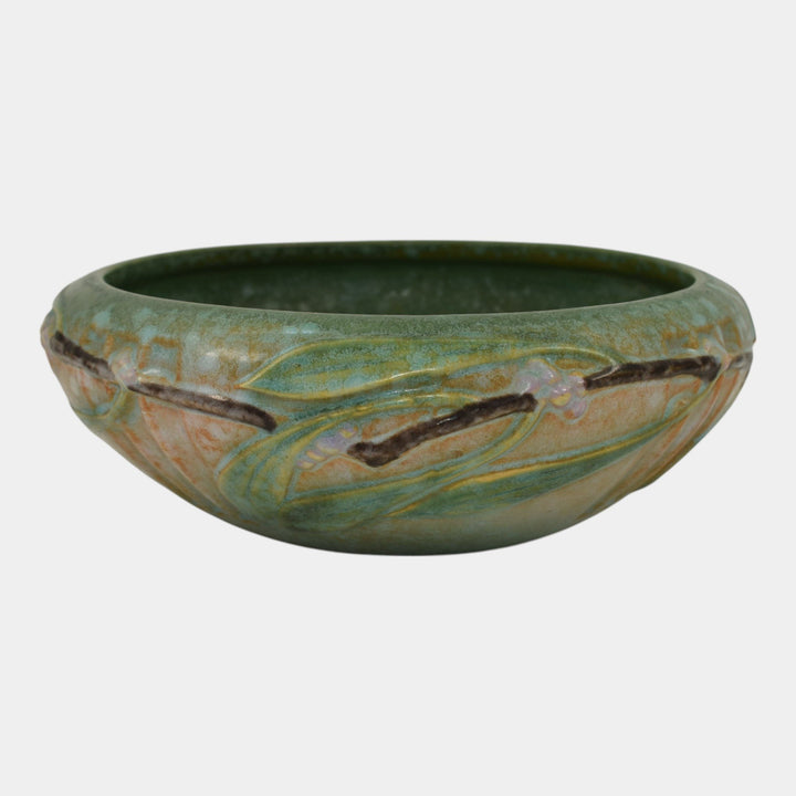 Roseville Laurel Green 1934 Vintage Arts And Crafts Pottery Ceramic Bowl